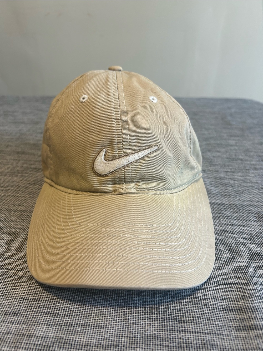 Vintage Nike Hat Baseball Cap Men Beige 90’s- 2000’s Streetwear Skateboarding